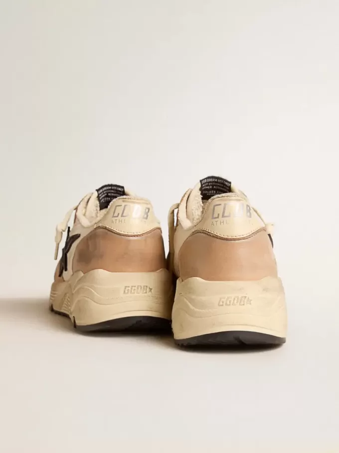 Suela de nylon y nubuck con estrella de ante azul oscuro Suela de nylon y nubuck con estrella de ante azul oscuro
