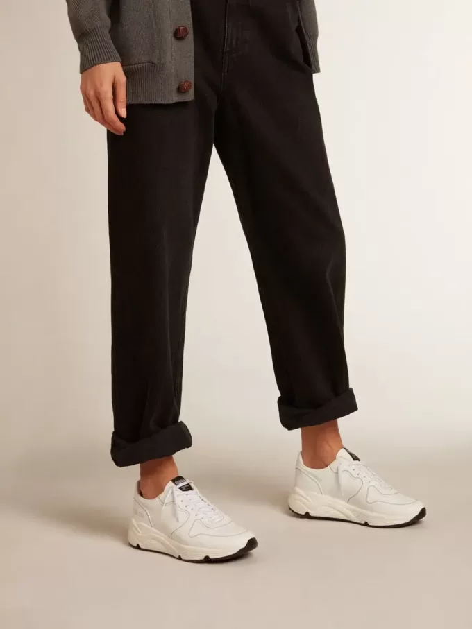 Suela de running para mujer de origen biológico con estrella blanca y lengüeta en el talón Suela de running para mujer de origen biológico con estrella blanca y lengüeta en el talón