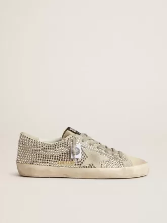 Super-Star en nubuck con cristales Swarovski y estrella de ante gris hielo Super-Star en nubuck con cristales Swarovski y estrella de ante gris hielo