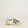 Super-Star Junior con estrella de piel azul e inserciones de ante gris hielo