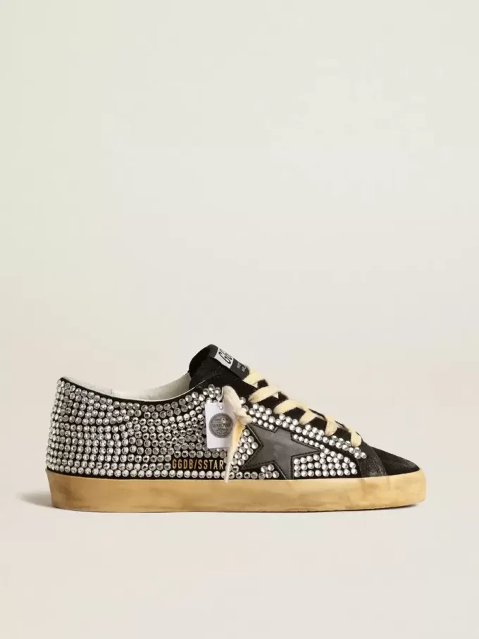 Super-Star LTD con cristales Swarovski y estrella de cuero negro Super-Star LTD con cristales Swarovski y estrella de cuero negro