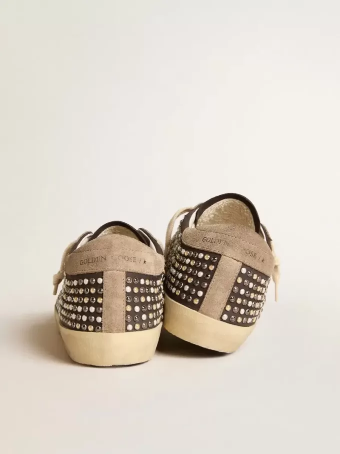 Super-Star LTD en nubuck gris con perlas Swarovski y estrella de ante Super-Star LTD en nubuck gris con perlas Swarovski y estrella de ante