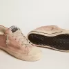 Super-Star LTD en nubuck rosa con estrella perforada y lengüeta de cuero en el talón Super-Star LTD en nubuck rosa con estrella perforada y lengüeta de cuero en el talón
