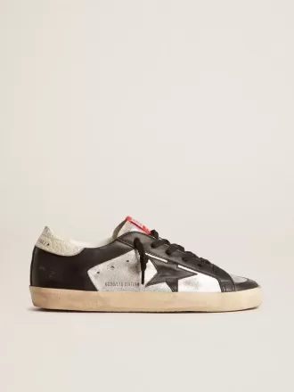 Super-Star LTD en piel metalizada con estrella e inserciones de piel negra