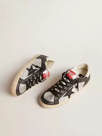 Super-Star LTD en piel metalizada con estrella e inserciones de piel negra