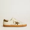 Super-Star LTD para hombre con estrella y lengüeta en el talón de nubuck verde militar