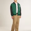 Super-Star LTD para hombre con estrella y lengüeta en el talón de nubuck verde militar