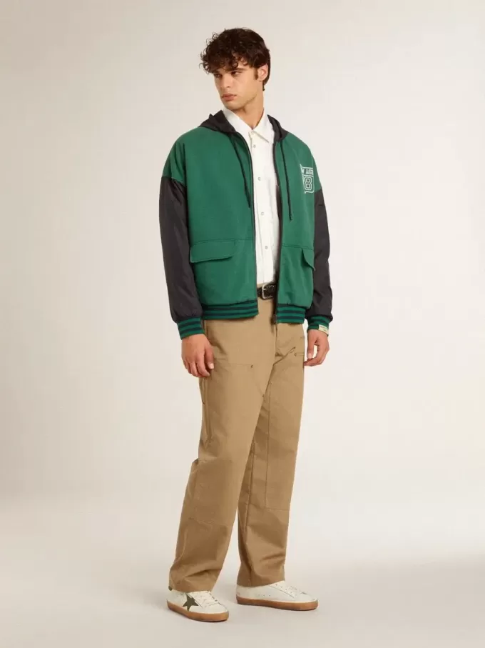 Super-Star LTD para hombre con estrella y lengüeta en el talón de nubuck verde militar
