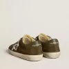 Super-Star LTD para hombre en ante con estrella de piel metalizada y lengüeta de piel en el talón