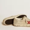 Super-Star LTD para hombre en ante gris con estrella de cuero rojo