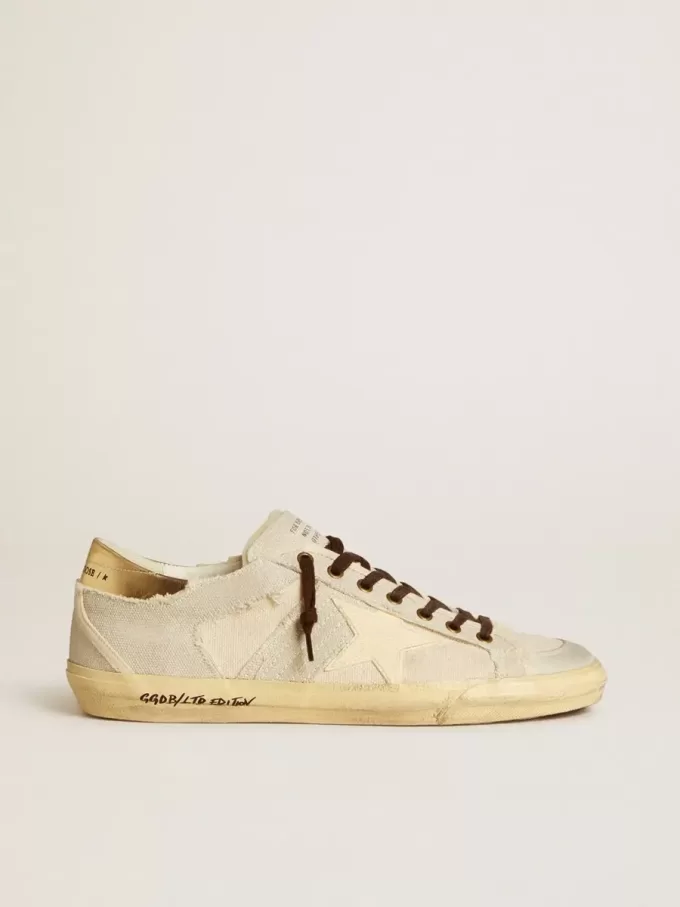 Super-Star LTD para hombre en lona con estrella de TPU y lengüeta de cuero en el talón.