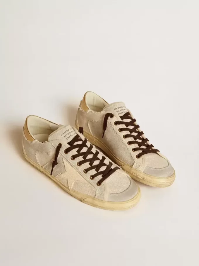 Super-Star LTD para hombre en lona con estrella de TPU y lengüeta de cuero en el talón.
