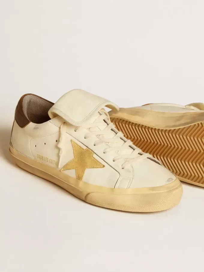 Super-Star LTD para hombre en napa con estrella de ante y lengüeta marrón en el talón