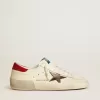 Super-Star LTD para hombre en napa con estrella metalizada y lengüeta del talón en nubuck