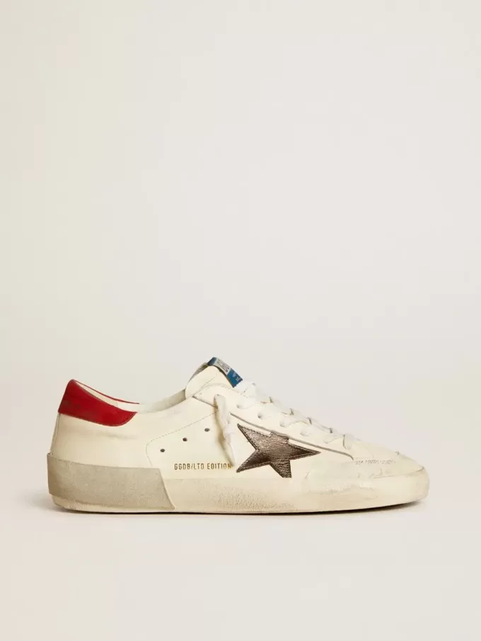 Super-Star LTD para hombre en napa con estrella metalizada y lengüeta del talón en nubuck