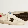 Super-Star LTD para hombre en napa con estrella metalizada y lengüeta del talón en nubuck