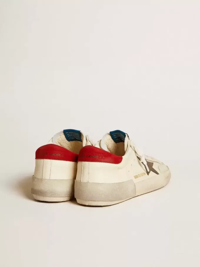 Super-Star LTD para hombre en napa con estrella metalizada y lengüeta del talón en nubuck