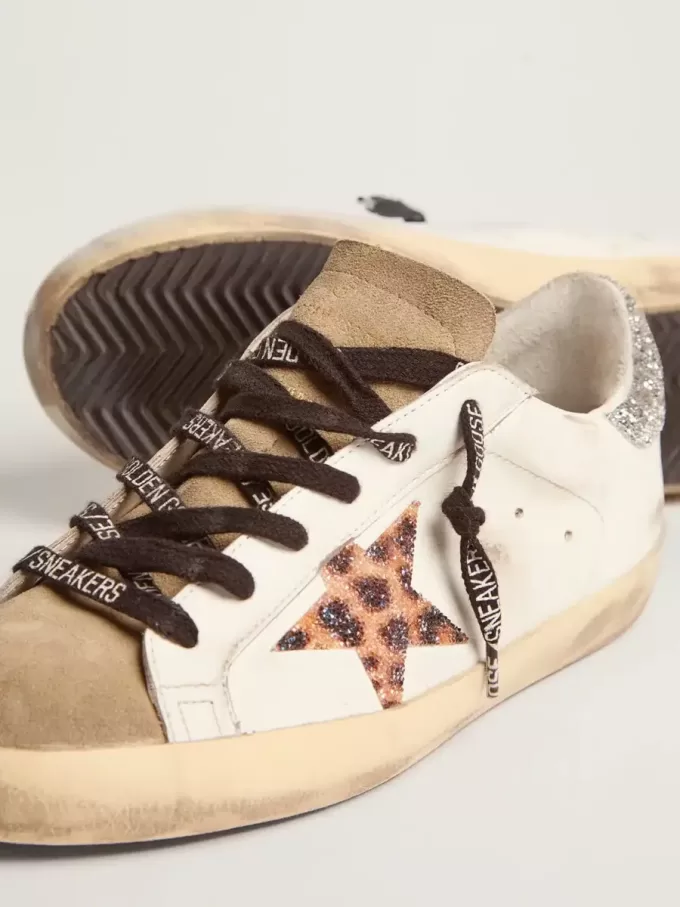 Super-Star LTD para mujer con estampado de leopardo y estrella de cristal Swarovski Super-Star LTD para mujer con estampado de leopardo y estrella de cristal Swarovski