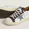 Super-Star LTD para mujer con estrella de ante azul claro y lengüeta del talón de lona azul claro Super-Star LTD para mujer con estrella de ante azul claro y lengüeta del talón de lona azul claro