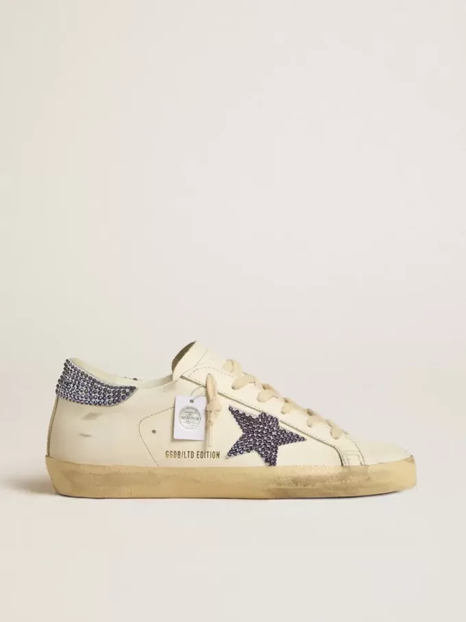 Super-Star LTD para mujer con estrella de ante y lengüeta en el talón con cristales Swarovski Super-Star LTD para mujer con estrella de ante y lengüeta en el talón con cristales Swarovski