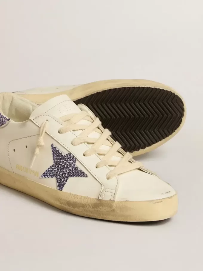 Super-Star LTD para mujer con estrella de ante y lengüeta en el talón con cristales Swarovski Super-Star LTD para mujer con estrella de ante y lengüeta en el talón con cristales Swarovski