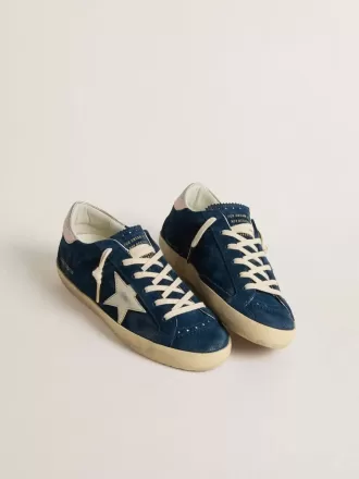 Super-Star LTD para mujer en ante azul con estrella blanca Super-Star LTD para mujer en ante azul con estrella blanca