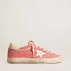 Super-Star LTD para mujer en ante rojo con estrella plateada y lengüeta de cuero en el talón Super-Star LTD para mujer en ante rojo con estrella plateada y lengüeta de cuero en el talón