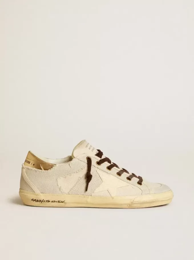 Super-Star LTD para mujer en lona con estrella de TPU y lengüeta de cuero en el talón Super-Star LTD para mujer en lona con estrella de TPU y lengüeta de cuero en el talón