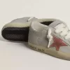 Super-Star LTD para mujer en piel gris con estrella de ante rojo ladrillo Super-Star LTD para mujer en piel gris con estrella de ante rojo ladrillo