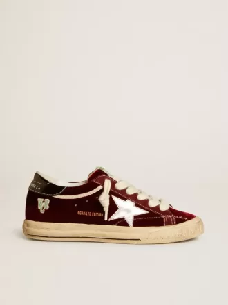 Super-Star LTD para mujer en terciopelo con estrella y lengüeta del talón en piel metalizada