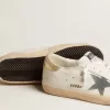 Super-Star para hombre con estrella de ante y lengüeta del talón de piel con estampado de serpiente platino Super-Star para hombre con estrella de ante y lengüeta del talón de piel con estampado de serpiente platino