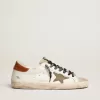 Super-Star para hombre con estrella en lona verde oliva