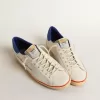 Super-Star para hombre con estrella perforada y lengüeta trasera de ante azul Super-Star para hombre con estrella perforada y lengüeta trasera de ante azul