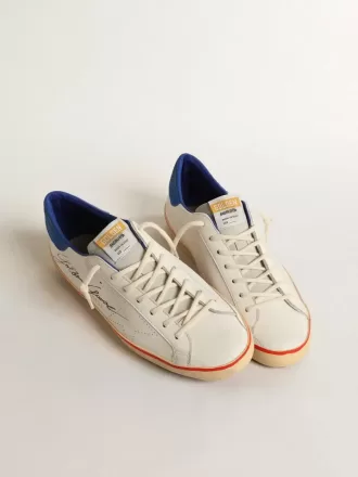 Super-Star para hombre con estrella perforada y lengüeta trasera de ante azul Super-Star para hombre con estrella perforada y lengüeta trasera de ante azul