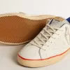 Super-Star para hombre con estrella perforada y lengüeta trasera de ante azul Super-Star para hombre con estrella perforada y lengüeta trasera de ante azul