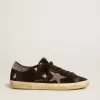Super-Star para hombre en ante y cristales Swarovski con estrella plateada