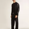 Super-Star para hombre en ante y cristales Swarovski con estrella plateada