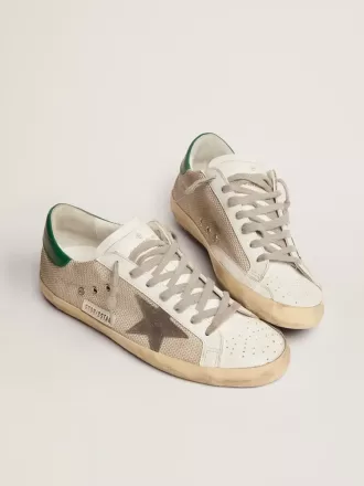 Super-Star para hombre en malla plateada clara con estrella gris Super-Star para hombre en malla plateada clara con estrella gris