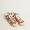 Super-Star para hombre en piel roja con estrella y lengüeta en el talón en nubuck color crema Super-Star para hombre en piel roja con estrella y lengüeta en el talón en nubuck color crema