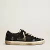 Super-Star para hombre en terciopelo negro y ante con estrella de ante negro Super-Star para hombre en terciopelo negro y ante con estrella de ante negro