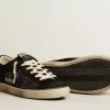 Super-Star para hombre en terciopelo negro y ante con estrella de ante negro Super-Star para hombre en terciopelo negro y ante con estrella de ante negro