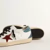 Super-Star para mujer con estrella de ante burdeos y lengüeta del talón con purpurina azul claro Super-Star para mujer con estrella de ante burdeos y lengüeta del talón con purpurina azul claro