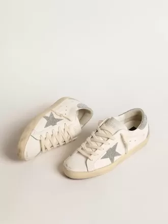 Super-Star para mujer con estrella de cristal Swarovski plateado y lengüeta en el talón