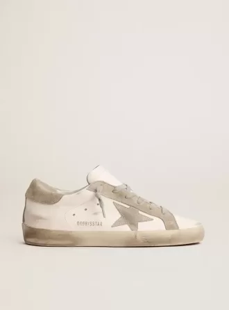 Super-Star para mujer con estrella y lengüeta del talón de ante gris