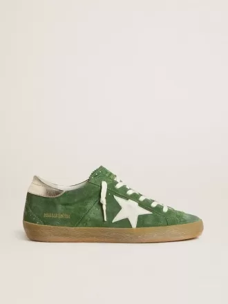 Super-Star para mujer en ante verde con estrella blanca