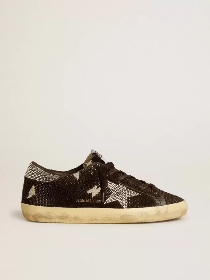 Super-Star para mujer en ante y cristales Swarovski con estrella plateada Super-Star para mujer en ante y cristales Swarovski con estrella plateada