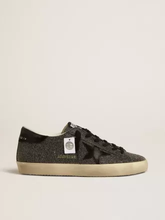 Super-Star para mujer en cristal Swarovski negro con estrella de ante negro Super-Star para mujer en cristal Swarovski negro con estrella de ante negro
