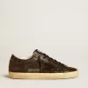 Super-Star para mujer en negro brillante con estrella de ante negro e inserciones de cuero Super-Star para mujer en negro brillante con estrella de ante negro e inserciones de cuero