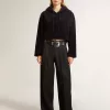 Super-Star para mujer en negro brillante con estrella de ante negro e inserciones de cuero Super-Star para mujer en negro brillante con estrella de ante negro e inserciones de cuero