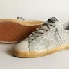 Super-Star para mujer en nubuck blanco envejecido con cristales Swarovski Super-Star para mujer en nubuck blanco envejecido con cristales Swarovski